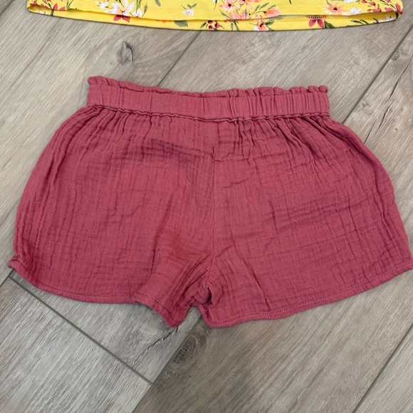 Girls 2-piece Summer Outfit -Yellow Floral- The Children's Place size 4T - Picture 7 of 7